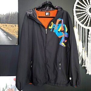 Orage GRAFFITI LOGO BLACK WINDBREAKER JACKET